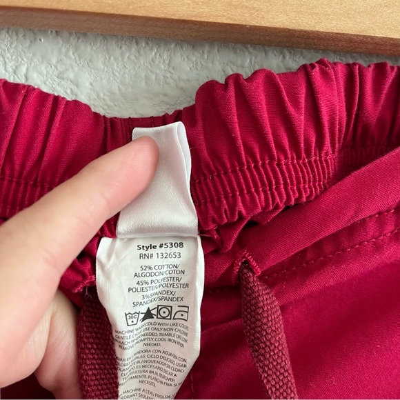 Wink WonderFLEX Grace Flare Leg Cargo Pant scrubs bottoms for women in hot pink - Picture 4 of 6